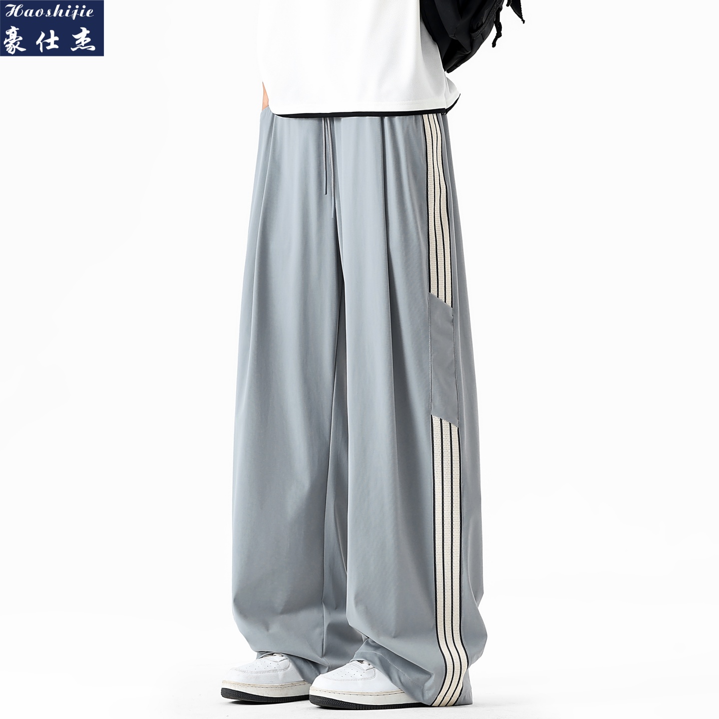 13539662.《百搭潮流》夏季新款冰丝男弹力透气青少年男休闲裤