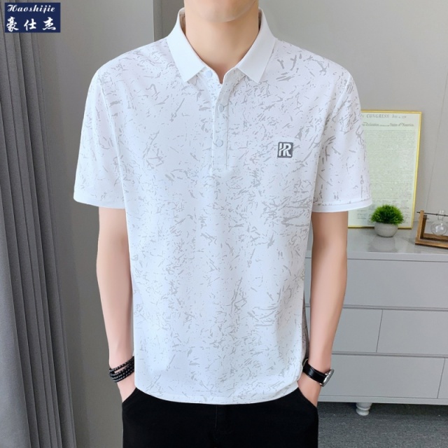 13540366.韩版翻领潮时尚修身夏季短袖休闲Polo半袖男