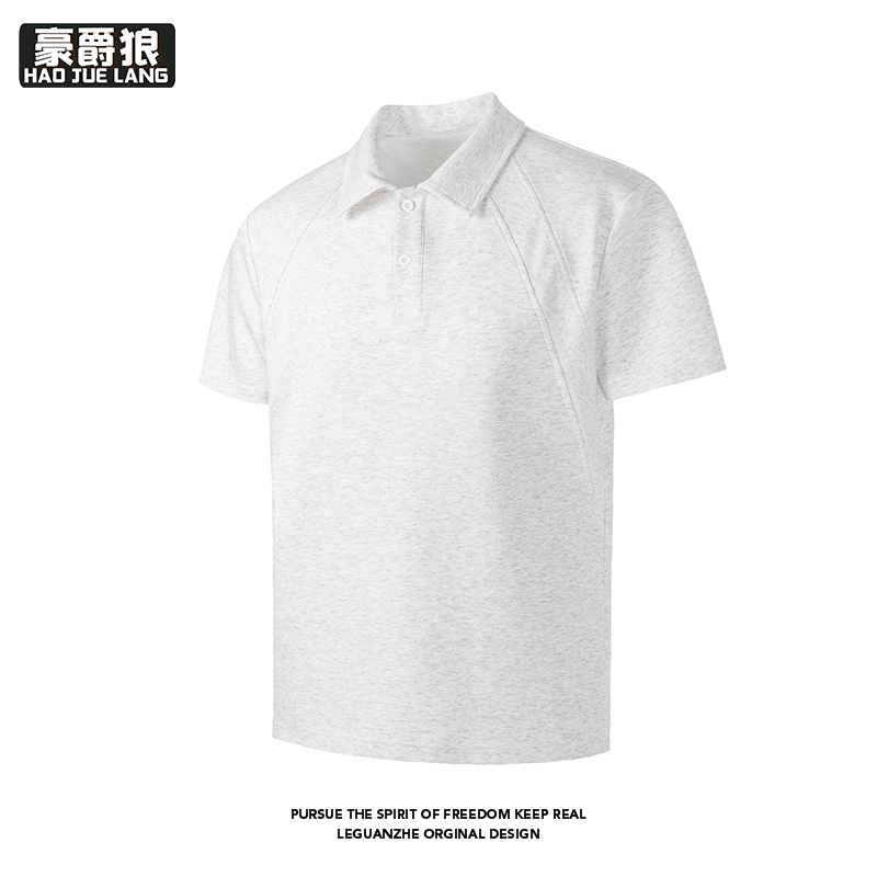 13551033.美式解构POLO衫短袖男款夏季重磅翻领正肩T恤休闲半袖潮