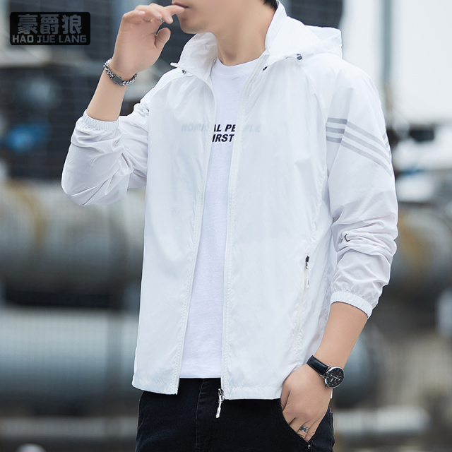 13551049.冰丝防晒衣男士运动骑行皮肤衣夏季轻薄休闲可脱帽夹克外套男