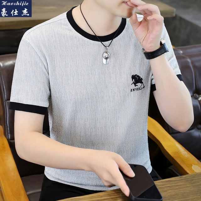 13551079.《休闲时尚》夏季新款圆领短袖T恤男潮流男士短袖T恤