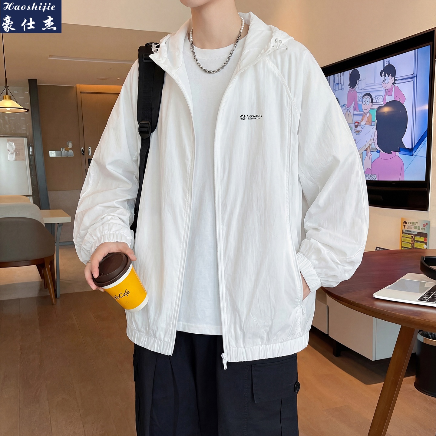 13583706.《百搭潮流》夏季户外青少年防晒衣男潮流透气外套