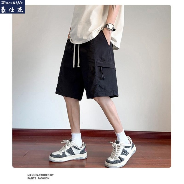 13589055.《休闲时髦》夏季新款休闲舒适透气百搭潮流工装冰丝短裤