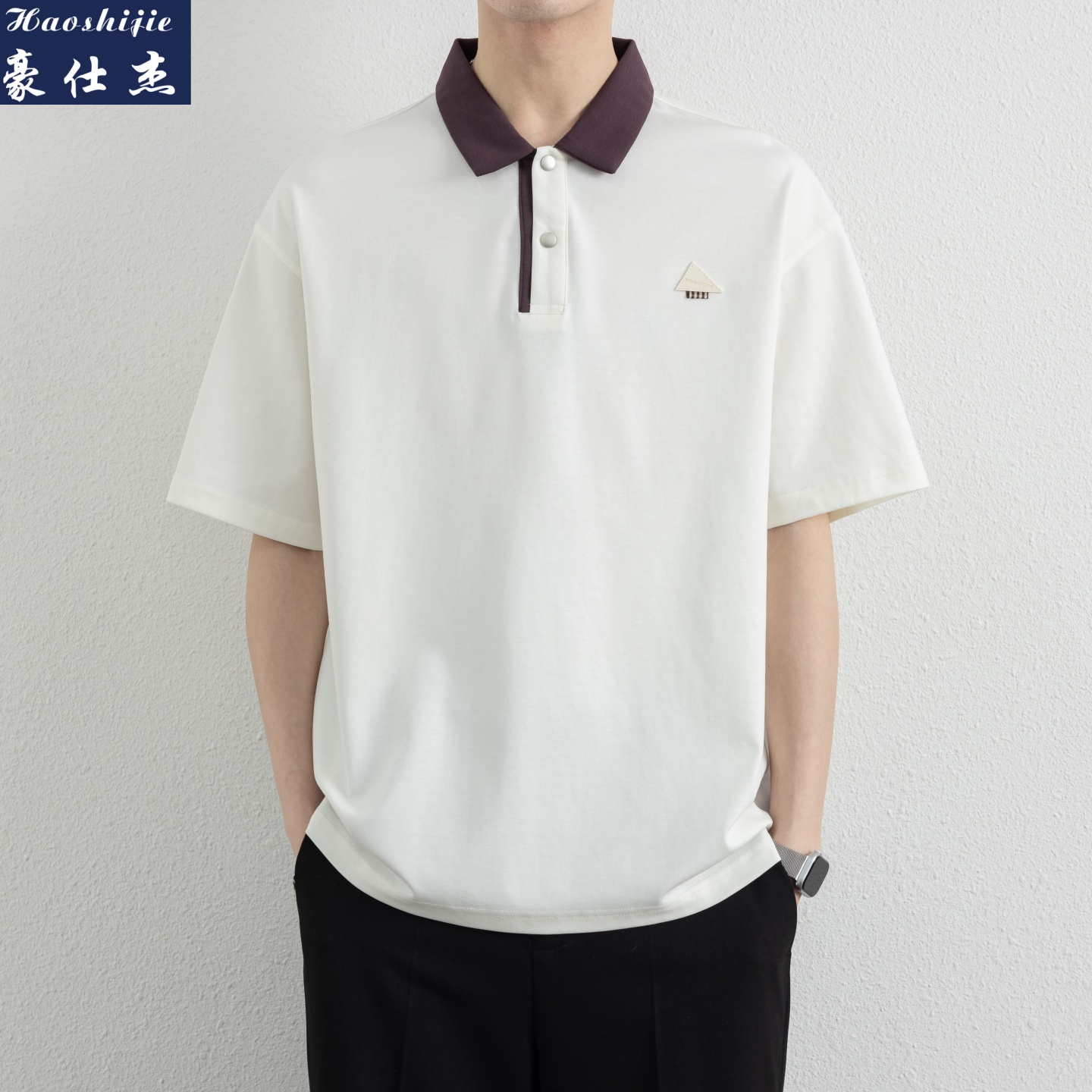 13591283.《百搭潮流》夏季新款青年男士短袖Polo衫T恤男翻领短袖男