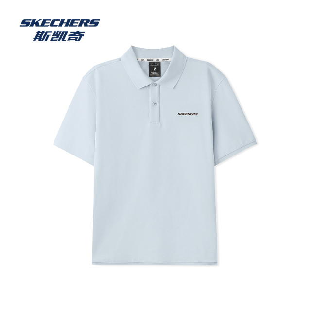 13590630.【时尚·珠地布面料】斯凯奇夏季商务polo衫男短袖精致polo衫男