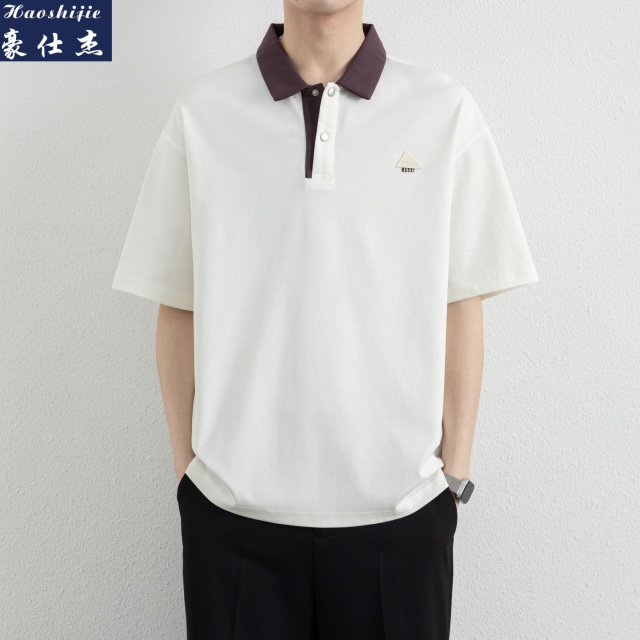 13591283.《百搭潮流》夏季新款青年男士短袖Polo衫T恤男翻领短袖男