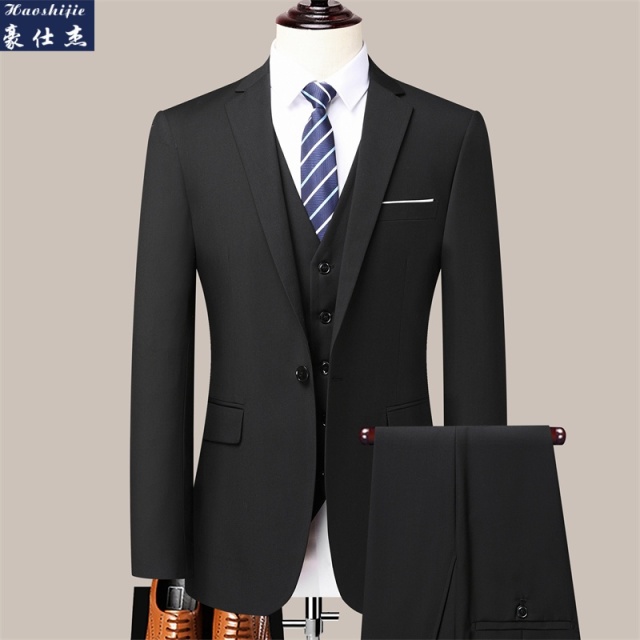 13598149.《西装+西裤》商务正装西装外套新郎结婚礼服男士西服套装两件套