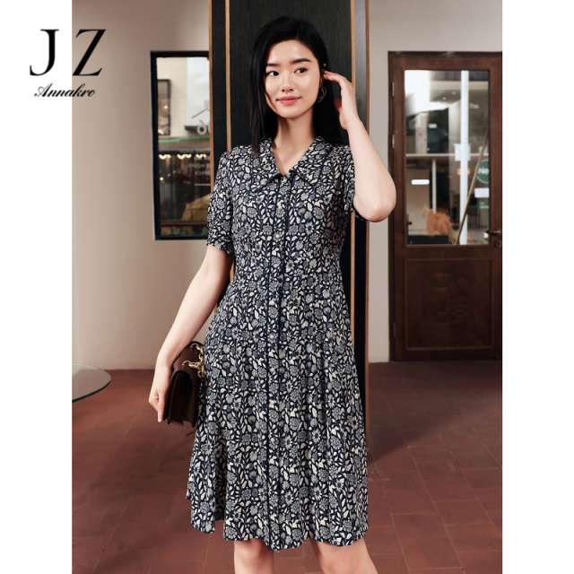 13598481.商场同款JZ玖姿繁花衬衫裙连衣裙女装夏季新款JZEX50050