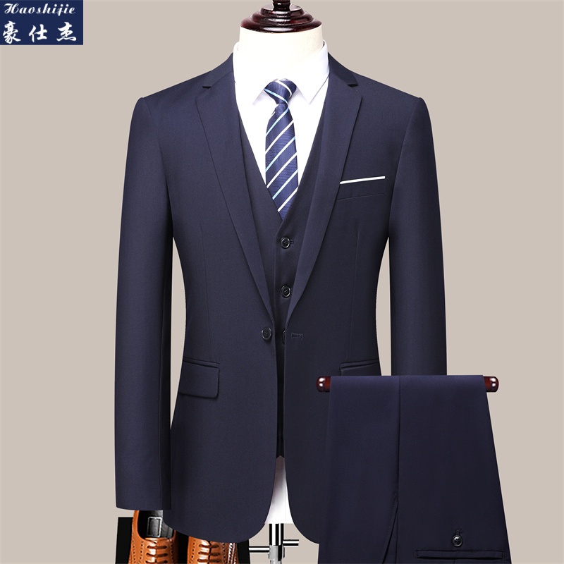 13598149.《西装+西裤》商务正装西装外套新郎结婚礼服男士西服套装两件套