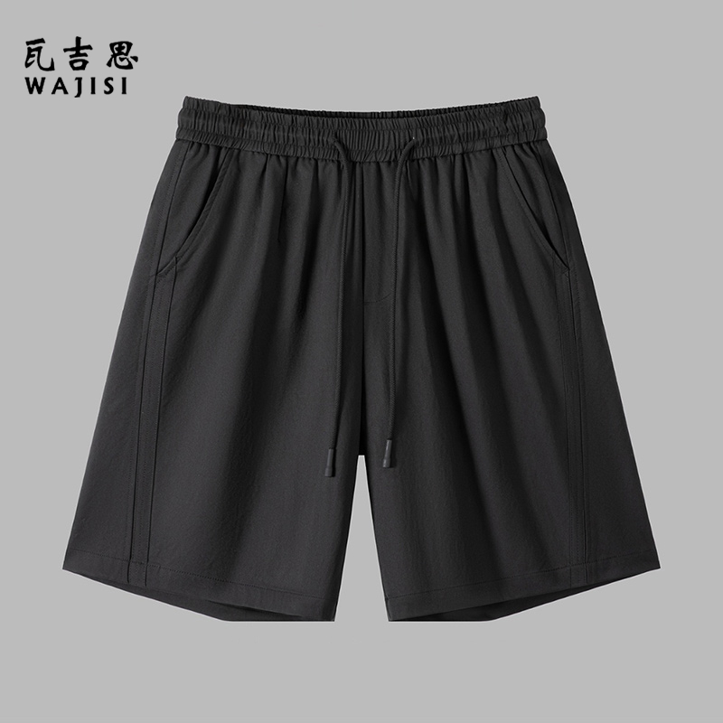 13601083.男士休闲短裤时尚青年经典百搭夏季透气工装运动空调裤抽绳五分裤