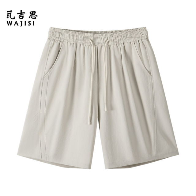 13601083.男士休闲短裤时尚青年经典百搭夏季透气工装运动空调裤抽绳五分裤