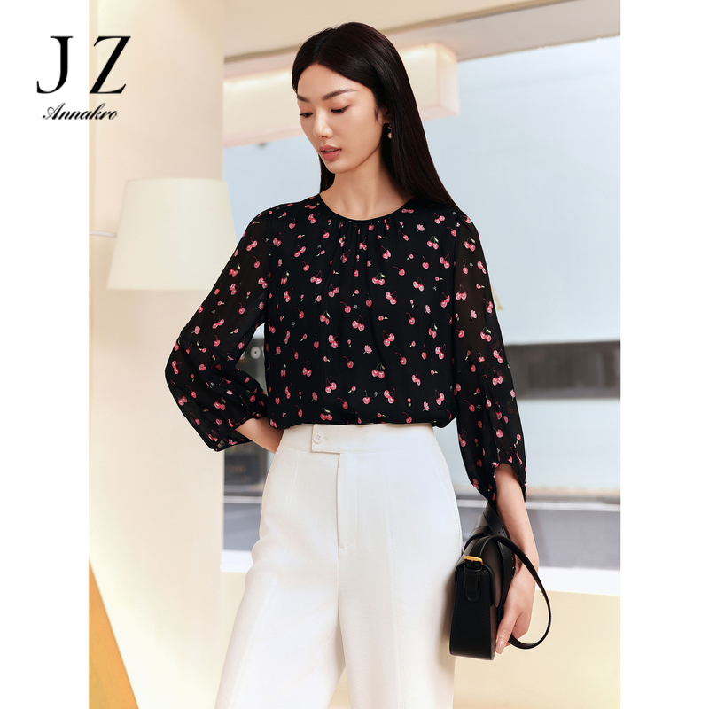 13603017.商场同款JZ玖姿心动樱桃小衫上衣女装夏季新款JWEX80104