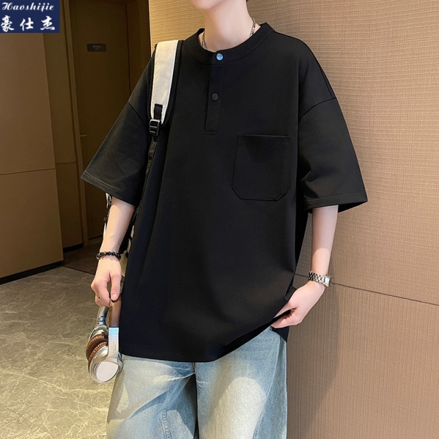 13601144.《百搭潮流》夏季新款简约舒适短袖t恤青少年百搭透气休闲半袖