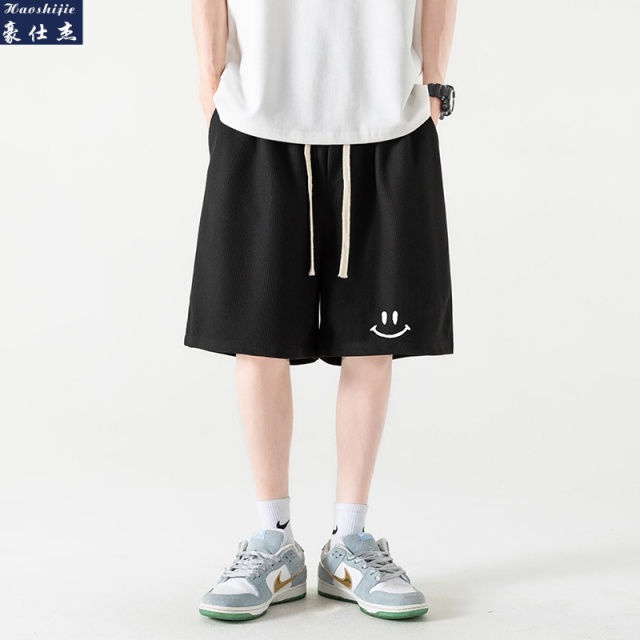 13616740.《简约时尚》夏季爆款港风宽松短裤男士休闲透气五分裤