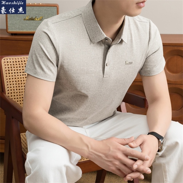 13616738.《百搭时髦》夏季爆款男士短袖T恤商务休闲翻领百搭Polo衫