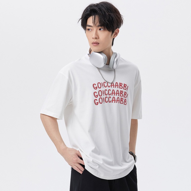 13715530.it ccaabb休闲居家字母T恤夏季宽松舒适圆领短袖上衣