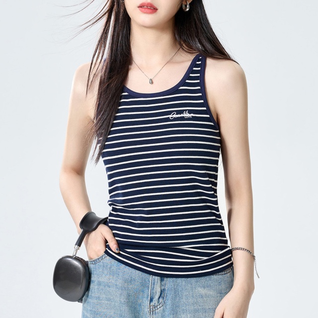 13715516.i.t ccaabb女装条纹背心夏季可爱少女无袖上衣
