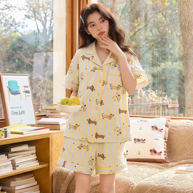 13628936.派邦奴开衫薄款舒适女生夏季短袖可外穿套装qh