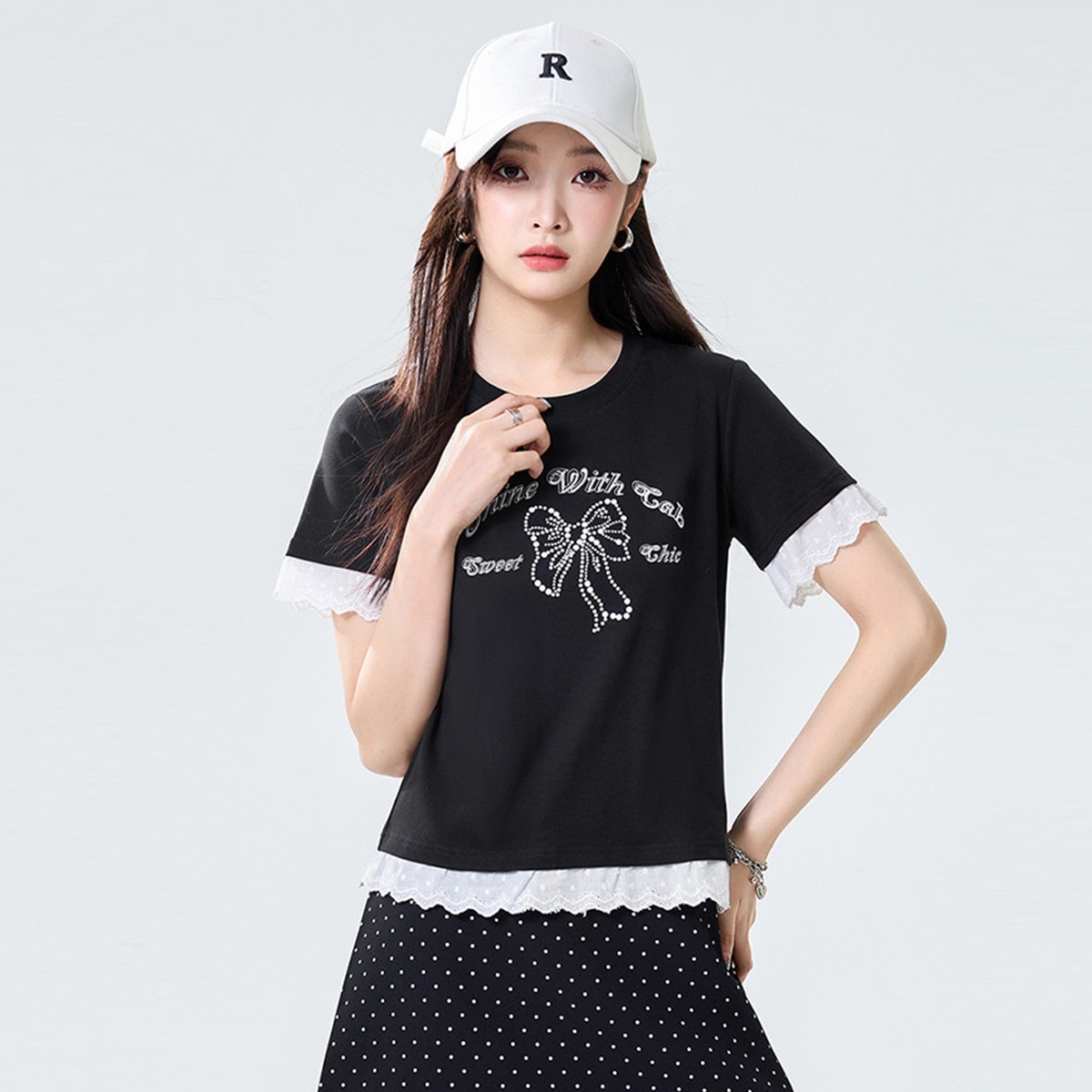 13715457.it ccaabb 夏季女款短袖T恤印花圆领亲肤舒适