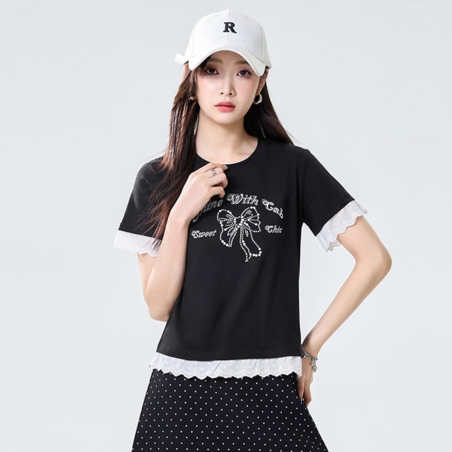13715457.it ccaabb 夏季女款短袖T恤印花圆领亲肤舒适