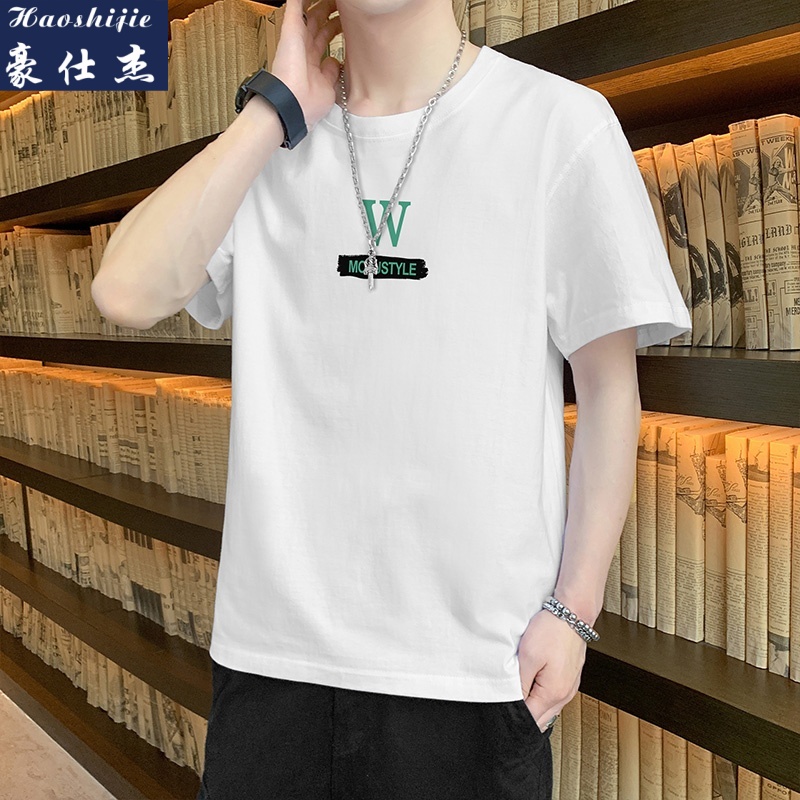 13629019.《百搭潮流》夏季新款男士潮牌休闲男宽松情侣装半袖冰丝短袖t恤