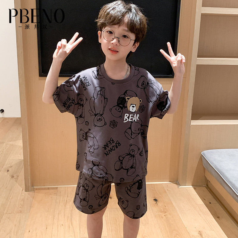 13632962.派邦奴夏季男宝居家家居服短袖短裤舒适耐脏睡衣yt