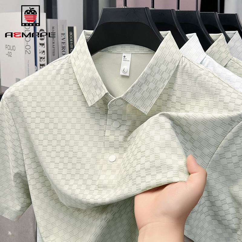 13633628.AEMAPE短袖POLO衫男夏季百搭短袖中青年轻商务翻领T恤衫