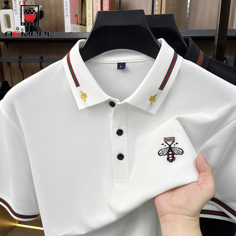 13633634.AEMAPE短袖POLO衫男夏季青年时尚刺绣帅气百搭短袖POLO衫