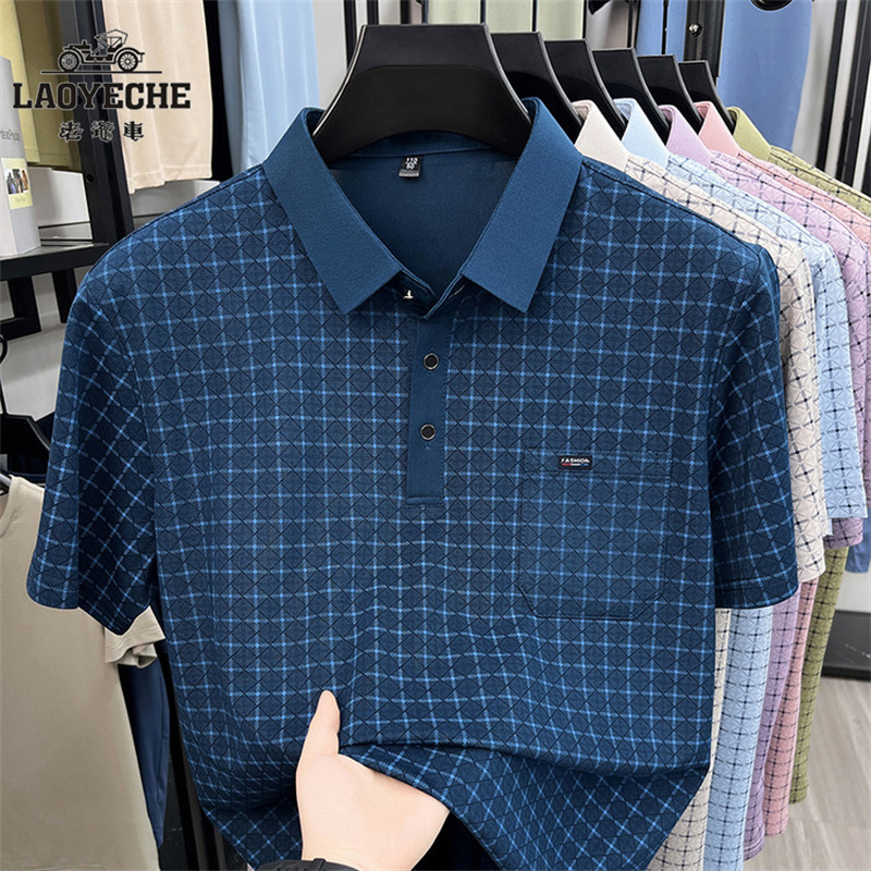 13638556.老爷车短袖POLO衫男夏季宽松百搭中青年商务休闲短袖POLO衫男