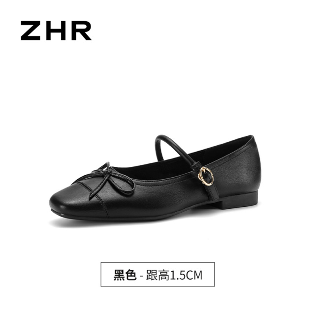 13641546.【ZHR则则】平底玛丽珍鞋方头搭扣平底女鞋[羊皮软垫]