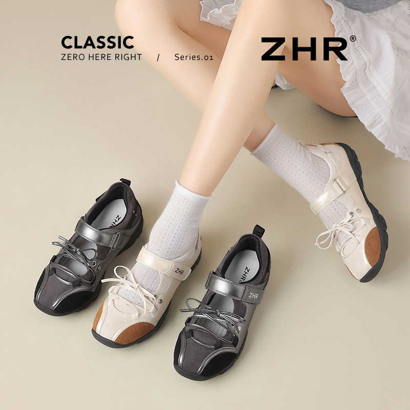 13844624.【ZHR则则】运动玛丽珍鞋圆头魔术贴厚底女鞋[超纤+羊京绒+牛纤绒]