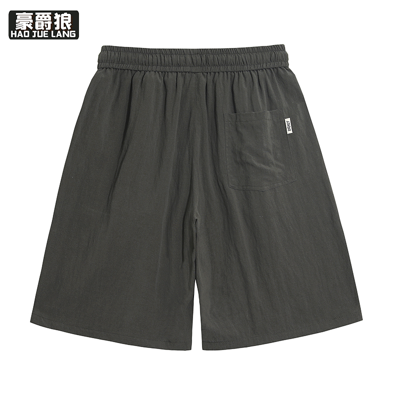 13654417.夏日凉感冰丝阔腿短裤男生宽松垂感透气休闲百搭五分运动中裤