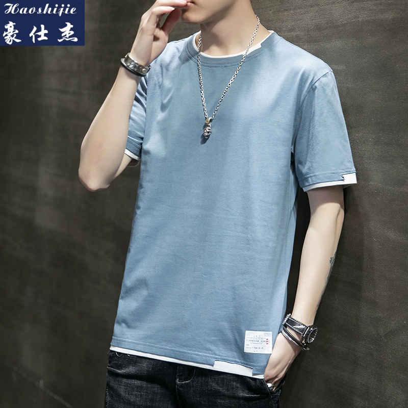 13649248.纯棉日系ins潮牌潮流新款男士短袖T恤男装春夏季上衣服男