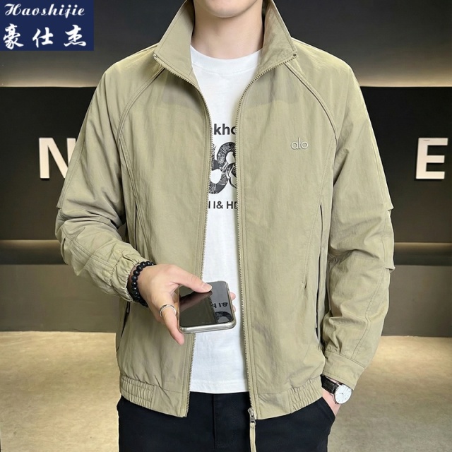 13649249.简约休闲高品质男士夹克春秋季新款夹克衫外套男
