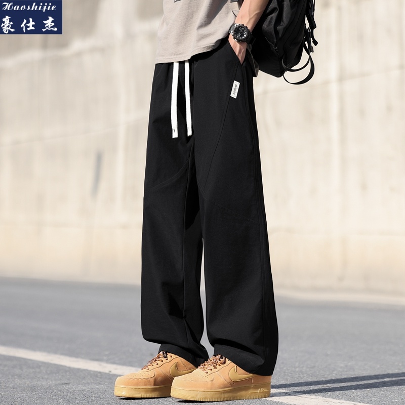 13644756.《休闲简约》夏季爆款潮流休闲舒适透气冰丝裤潮流男裤