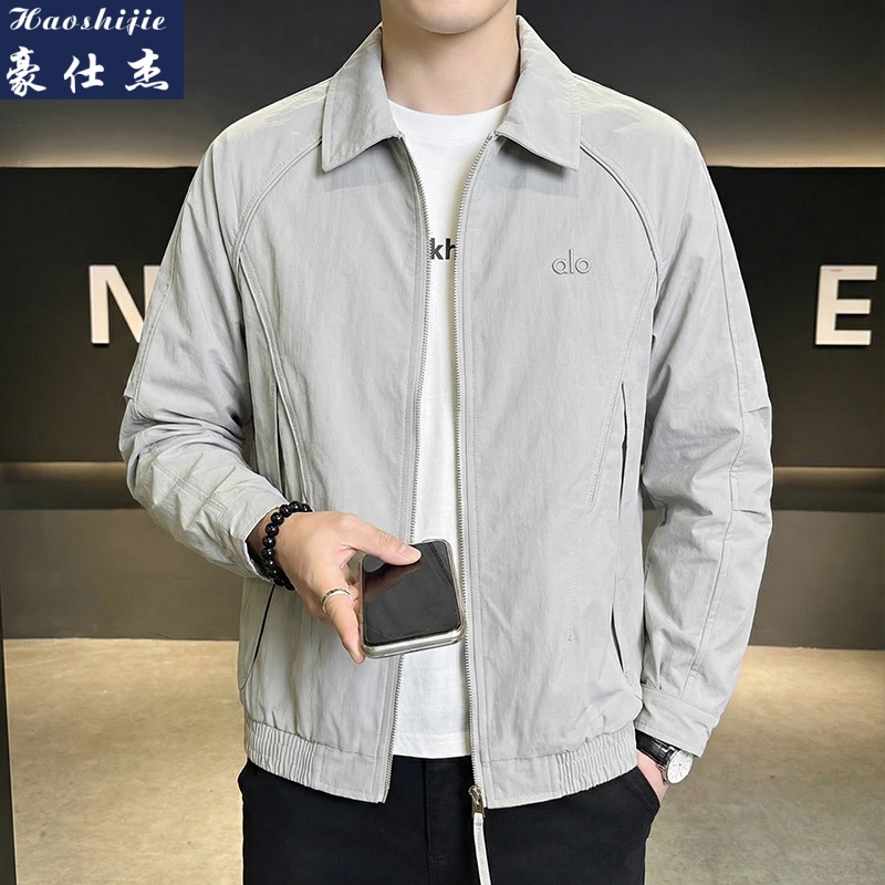 13649249.简约休闲高品质男士夹克春秋季新款夹克衫外套男