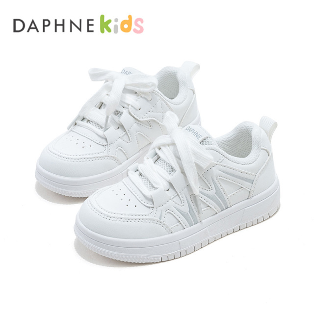 13654988.DAPHNE Kids达芙妮童鞋板鞋厚底小白鞋秋季新款儿童学生软底童鞋时尚百搭鞋子