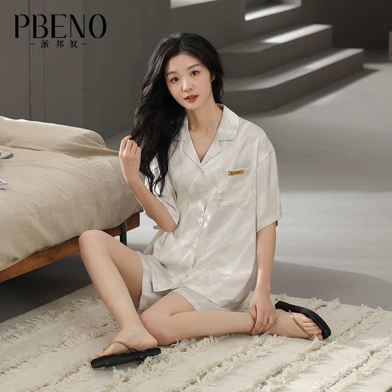 13659271.派邦奴夏季冰雪丝凉感丝滑简约设计感女生家居服fd