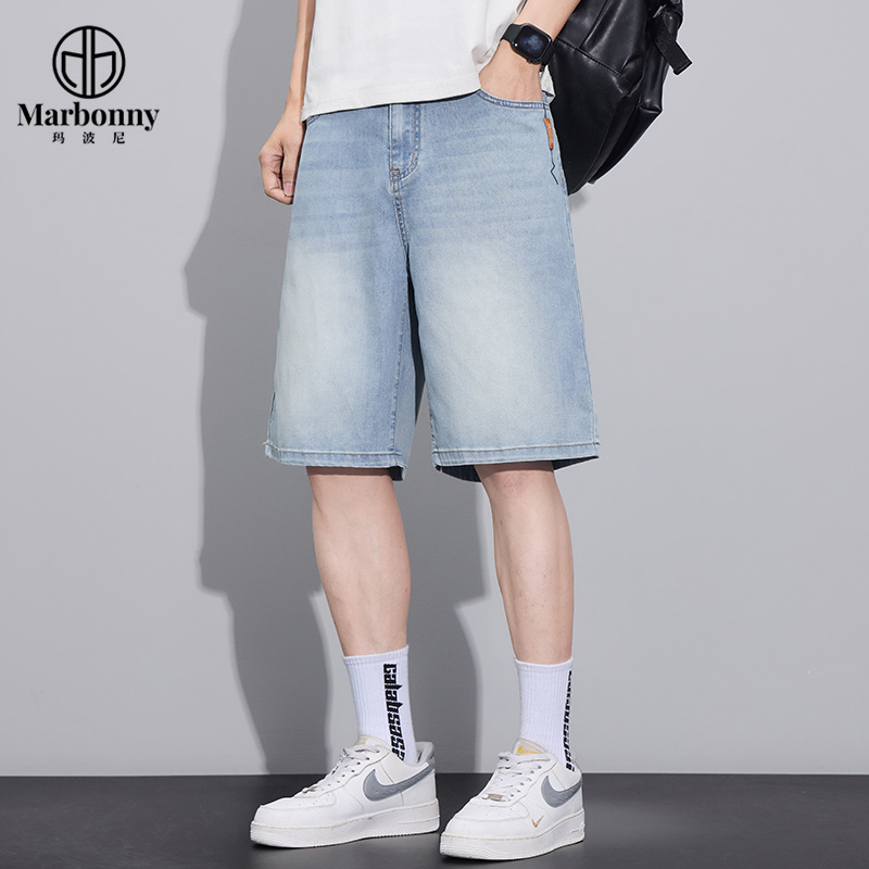 13659806.夏季新品主推莱赛尔天丝五分牛仔裤