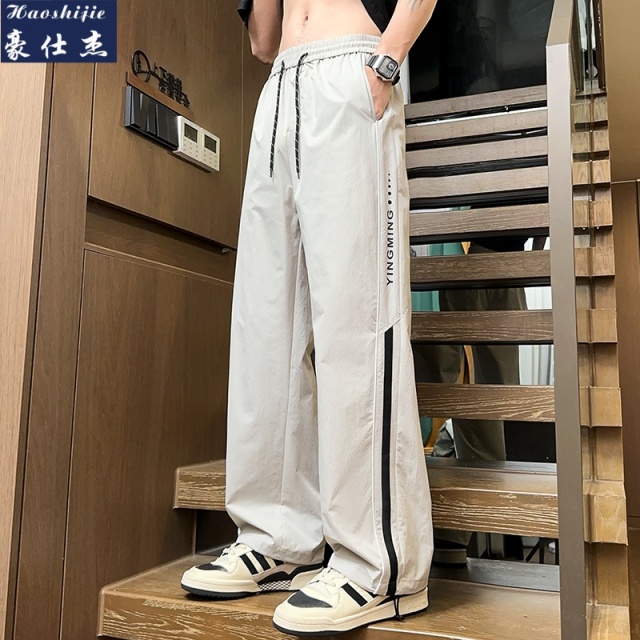 13659352.《休闲舒适》夏季新款冰丝裤男装美式百搭束脚裤速干裤休闲裤