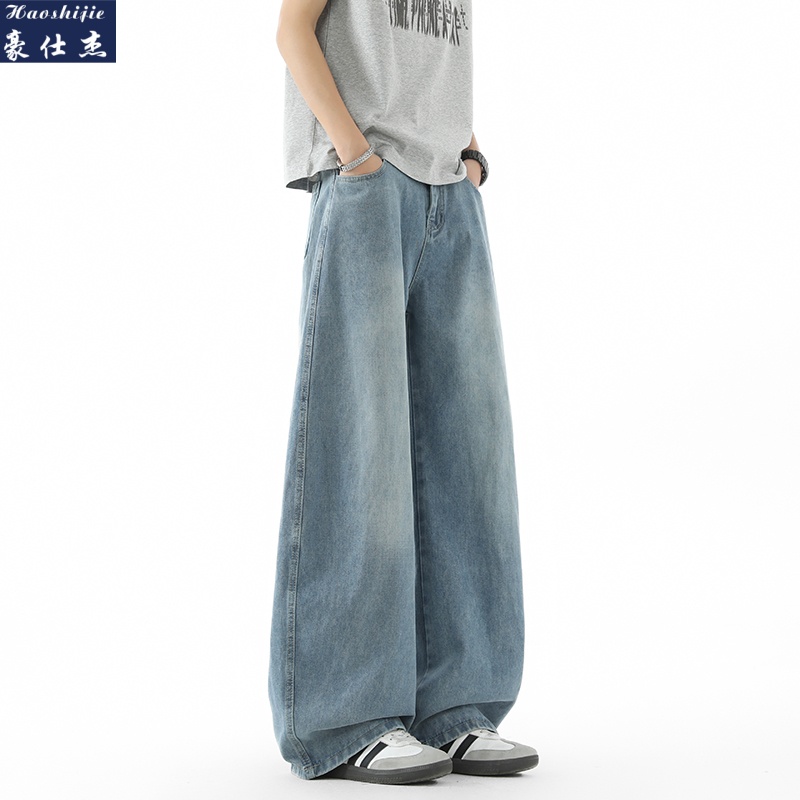 13661864.《百搭潮流》夏季新款潮流青少年男士牛仔裤休闲弯刀裤
