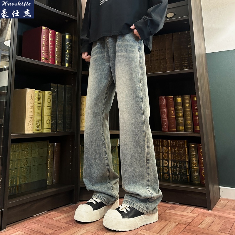 13661869.《简约时尚》春夏爆款青少年休闲宽松微喇牛仔裤