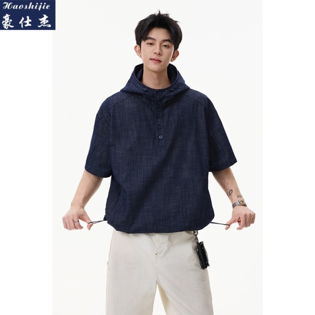 13663993.《休闲舒适》夏季新款男士潮流时尚休闲T恤短袖上衣