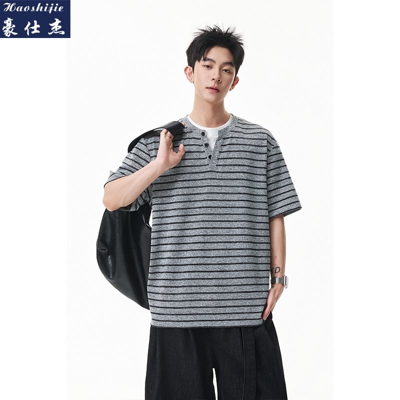 13663997.《百搭潮流》夏季新款男士简约时尚休闲百搭舒适T恤短袖上衣