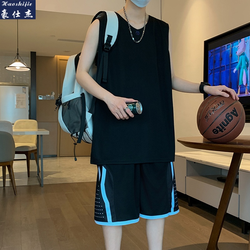 13666336.《休闲时尚》夏季篮球服速干透气青少年短袖运动服球衣休闲套装
