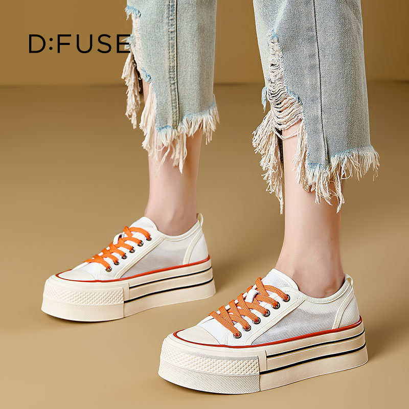13669995.墨斯本D:Fuse/迪芙斯新款厚底圆头时尚休闲运动女鞋星期六集团DFE211201I
