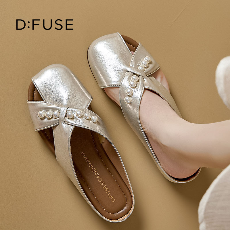 13669994.墨斯本D:Fuse/迪芙斯新款包头厚底舒适镂空女拖鞋星期六集团DFE211021I