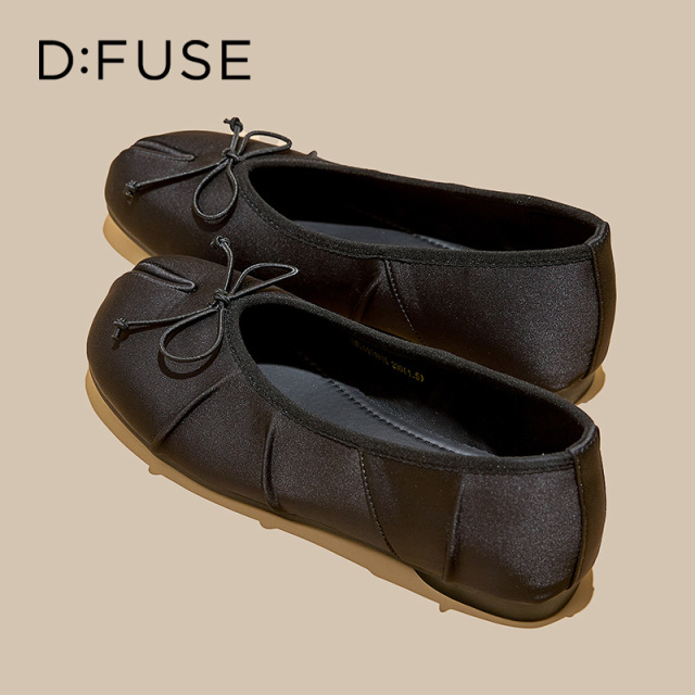 13669996.墨斯本D:Fuse/迪芙斯新款舒适羊皮垫芭蕾风分趾女单鞋星期六集团DFE111181I