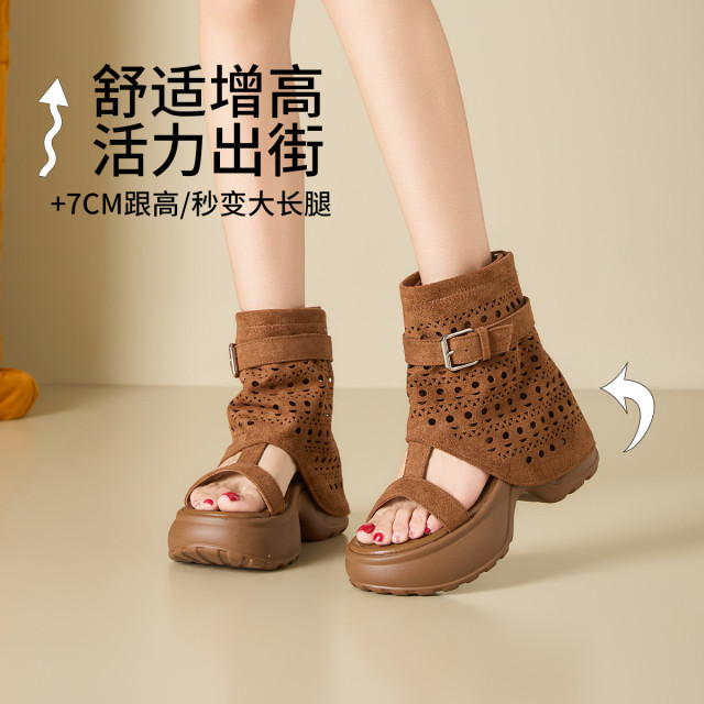 13670368.热风HOTWIND罗马凉鞋夏显瘦凉鞋镂空设计户外运动露趾女鞋