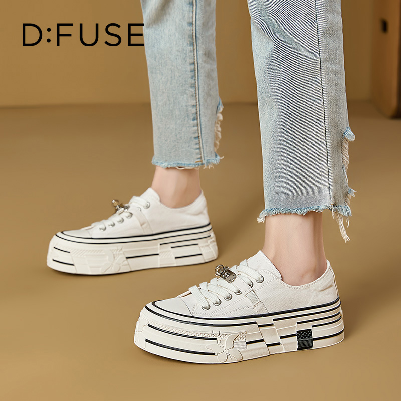 13670018.墨斯本D:Fuse/迪芙斯新款厚底时尚蝴蝶设计休闲女鞋星期六集团DFE111249J